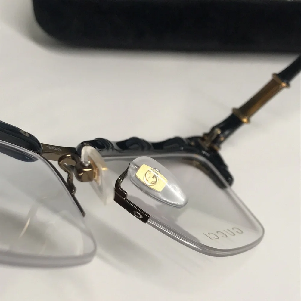 New Authentic Gucci Black and Brown Eyeglasses GG0660o 001